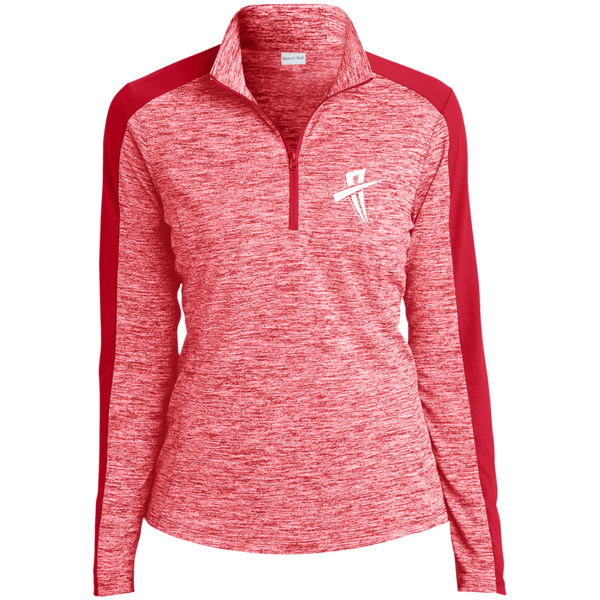 Soul Trotters Action Cross Ladies' Electric Heather Colorblock 1/4-Zip Pullover - Soul Trotters 