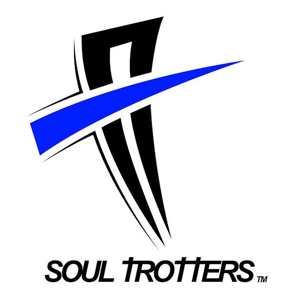 Mens Short Sleeve - Soul Cool Fit T-Shirt - True Royal w/ Black Strip on Sleeve - Soul Trotters 