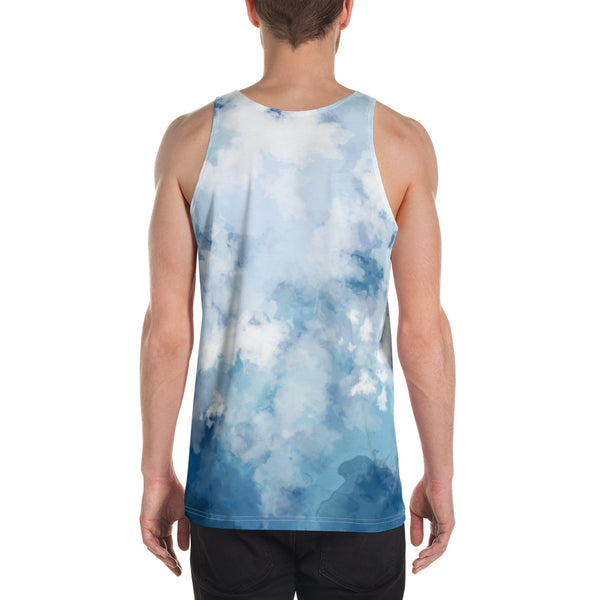 Soul Trotters Cool Water Blue All-Over Print Men's Tank Top - Soul Trotters 