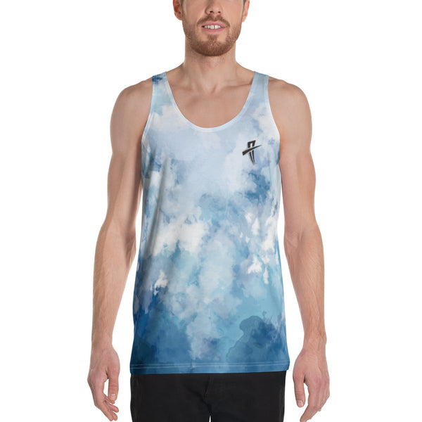 Soul Trotters Cool Water Blue All-Over Print Men's Tank Top - Soul Trotters 